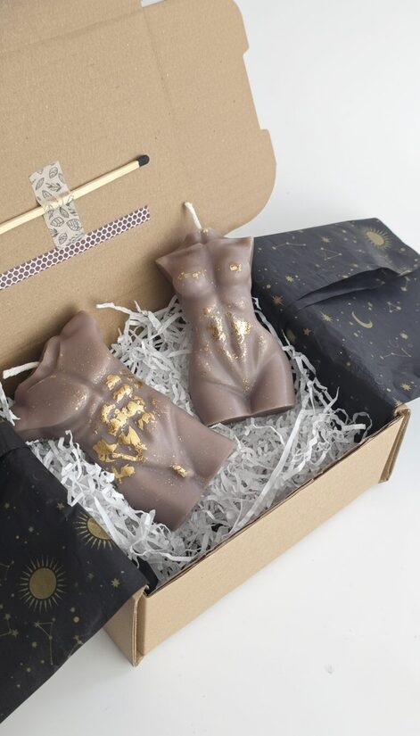 Sojas vaska sveču komplekts "Viņš un Viņa"